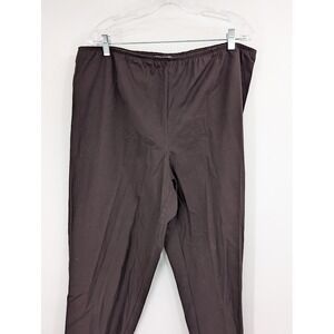 Eileen Fisher Women's pull-on ankle pants Crepe Brown sz 1X
